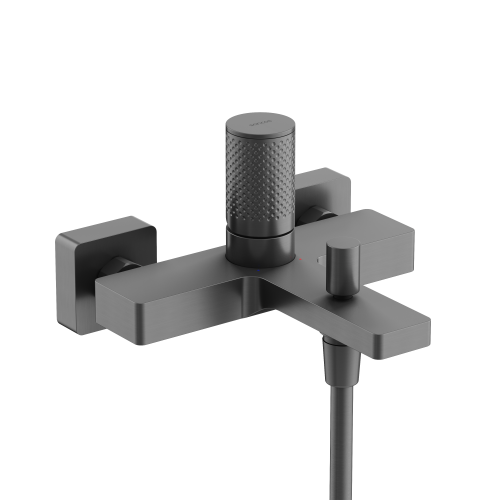 Смеситель для ванны и душа Sancos Nexus SC9014GG настенный вороненая сталь