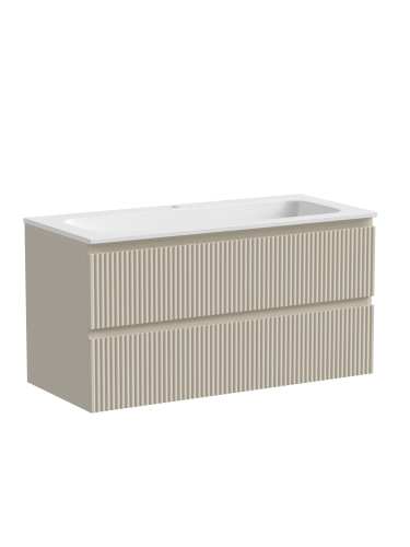 Тумба под раковину Sancos SNOB R SNR100CE 100х45х50 подвесная цвет бежевый