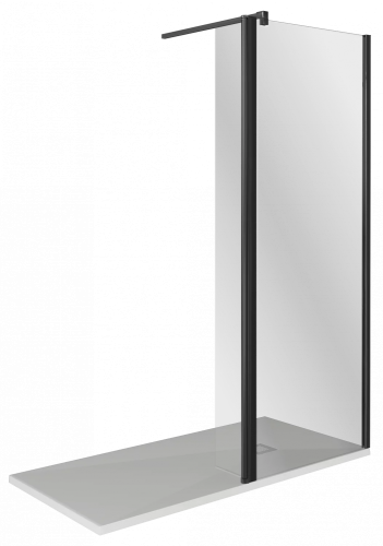 Душевая перегородка Good Door WALK IN ВИ00023 100х195 стекло прозрачное профиль черный матовый