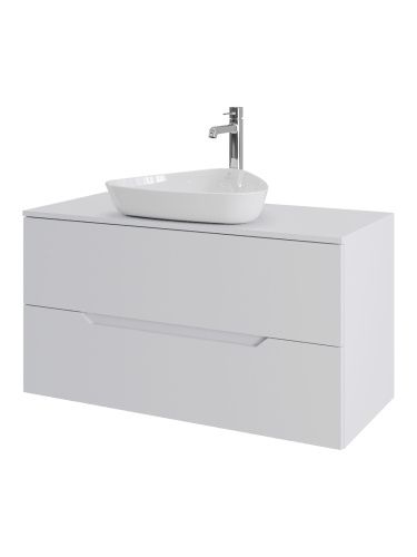 Тумба с раковиной Orange Line Li-100TuwMDF+B07-500W 101х46х66