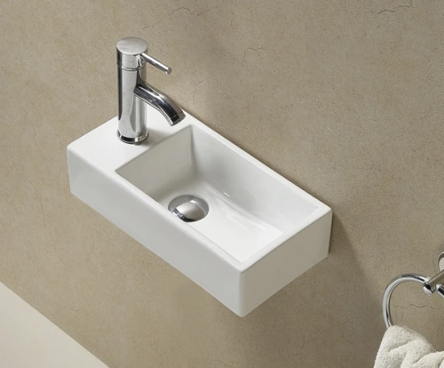 Раковина керамическая Gid Suspendido 61127R 41х21 подвесная цвет белый 1 отверстие под смеситель