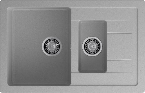 Кухонная мойка Granfest Quadro Q-775KL серый 77х50 цвет серый поверхность матовая