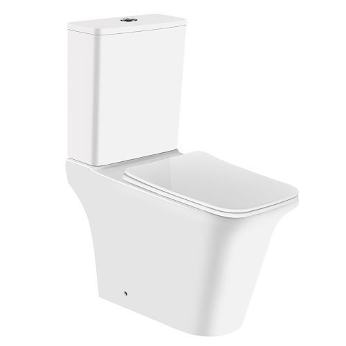 Унитаз-компакт напольный с бачком Azario AVERO AZ-3121 белый с сиденьем микролифт безободковый каскадный смыв