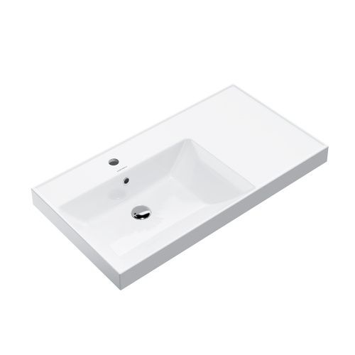 Раковина керамическая Kerama Marazzi CUBO CU.wb.90Lh 91х49 подвесная цвет белый 1 отверстие под смеситель