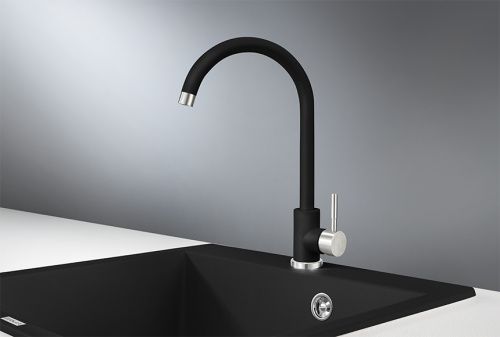 Смеситель для кухни Granula Standart ST-4031, ТУРМАЛИН на мойку черный