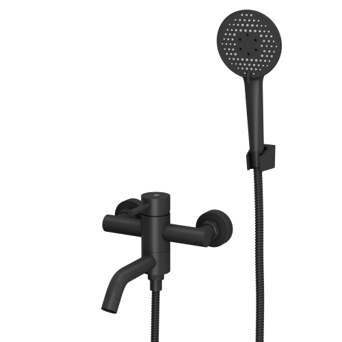 Смеситель для ванны Rush Melos SUS1101-44Black настенный черный