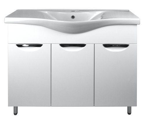 Тумба с раковиной Loranto Стиль CS00079170 100х45х83 напольная цвет белый глянцевый