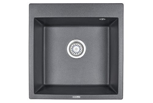 Кухонная мойка Granula 5102, ШВАРЦ 51х52 цвет черный поверхность матовая