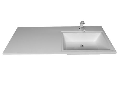 Раковина из литьевого мрамора Uperwood Марсал 291121411 120х49 над стиральной машиной цвет белый