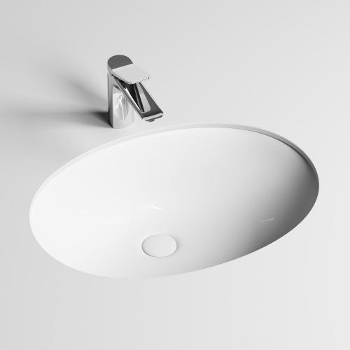 Раковина из сантехнического фарфора Ceramica Nova ELEMENT CN6076 52х38 встраиваемая цвет белый без отверстий под смеситель