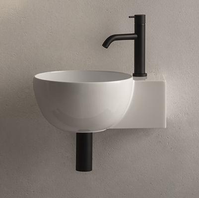 Раковина керамическая Globo T-Edge 40 см TE040BI*0 подвесная цвет белый без отверстий под смеситель