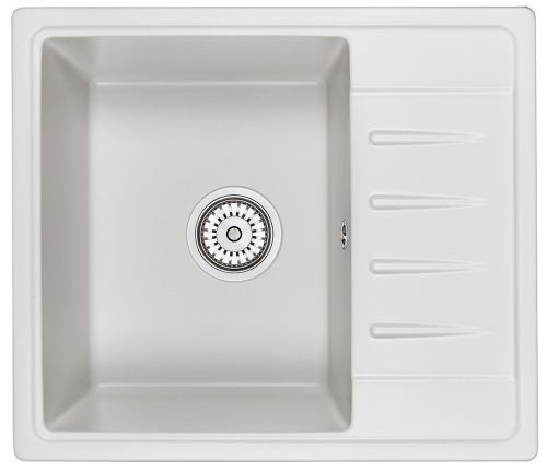 Кухонная мойка Granula 5803, БЕЛЫЙ 58х50 цвет белый поверхность матовая
