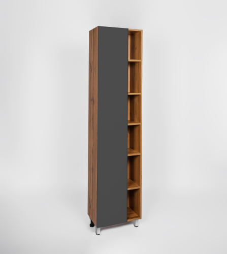 Шкаф-пенал Viant Бостон VBOS450G-PEN 45х30х180 напольный цвет графит