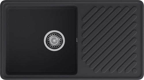 Кухонная мойка Granfest Quarz 53 черный 85х48 цвет черный поверхность матовая