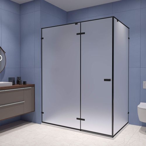 Душевой уголок RGW Stilvoll 353204028-24 120х80 стекло матовое профиль черный без поддона