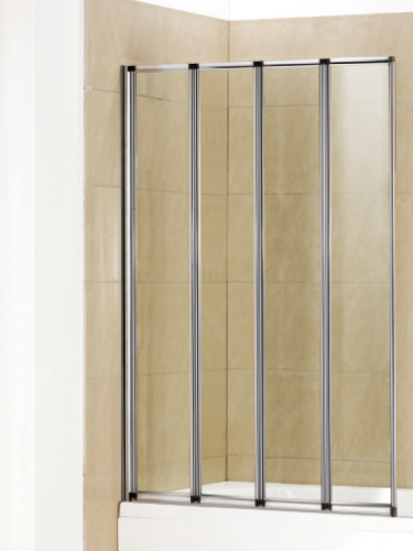 Душевая шторка на ванну WeltWasser WW100 10000002759 90х140 стекло прозрачное профиль хром глянцевый ориентация универсальная