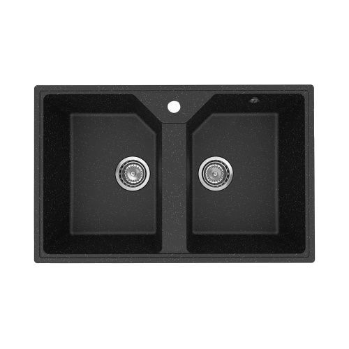 Кухонная мойка Maretti KT770-BL 77х49 цвет черный поверхность матовая