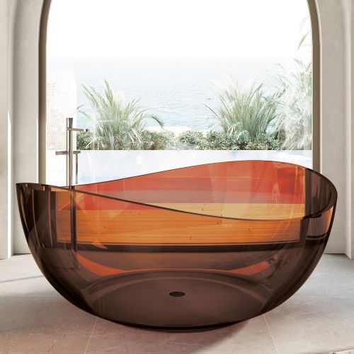 Ванна полиэфирная смола Abber Kristall AT9705Opal 150х150 отдельностоящая круглая