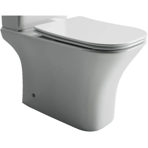 Чаша унитаза напольная Ceramica Nova ALFA CN9002-B цвет белый без бачка с сиденьем микролифт безободковая смыв торнадо