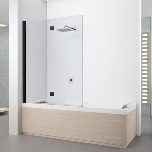 Душевая шторка на ванну Novellini Young Y21BSV120S-1H 120х150 стекло прозрачное профиль черный ориентация универсальная