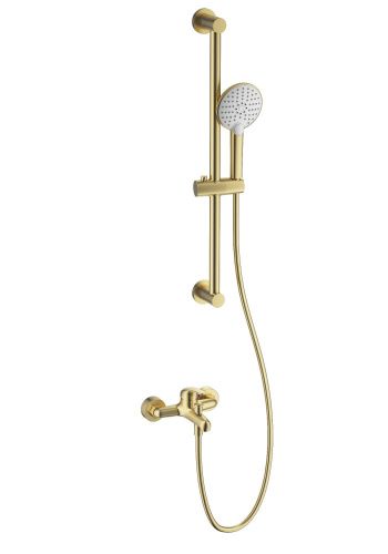 Душевой гарнитур со смесителем Wonzon & Woghand WW-4560-BG настенный золото