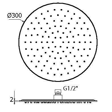 Верхний душ Plumberia Selection SHOWER SAT3178CS хром - фото 2