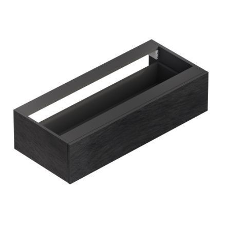 Тумба под раковину Cezares CADRO CADRO-100-1C-SO-NR-BLUM 100х46х25 подвесная цвет черный