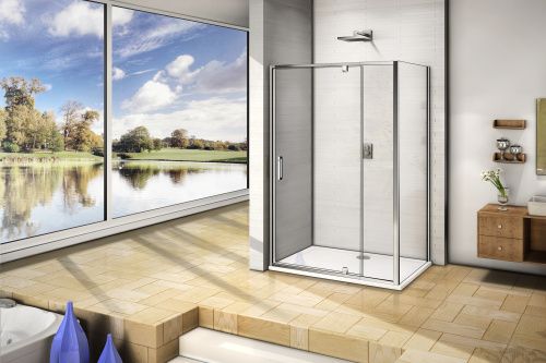 Душевая перегородка Good Door ORION ОР00010 80х185 стекло прозрачное профиль хром глянцевый