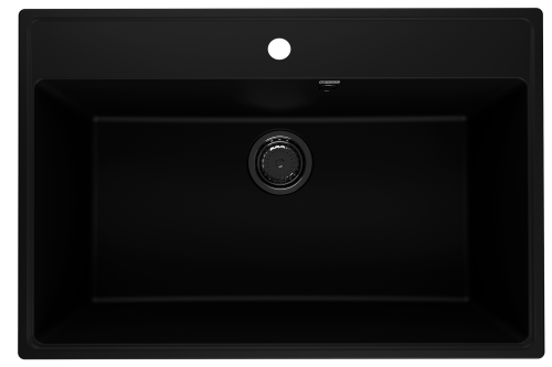 Кухонная мойка Ulgran Quartz Forte 760-07 76х51 цвет черный