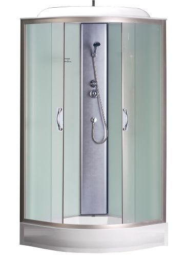 Душевая кабина Loranto CS-6611 F, 100*100*215 100х100 четверть круга с крышей ориентация универсальная