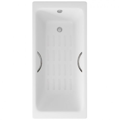 Ванна чугунная Delice Parallel DLR220505R-AS 170х70 пристенная прямоугольная без ножек с ручками