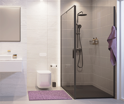 Душевая дверь Wasserkraft Elbe 74P 74P05 120х200 стекло прозрачное профиль черный - фото 4