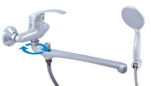 Смеситель для ванны и душа MISSISSIPPI MS057.5/1 настенный хром