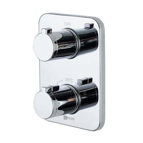 Смеситель для ванны и душа LeMark Yeti LM7843C встраиваемый в стену хром с термостатом