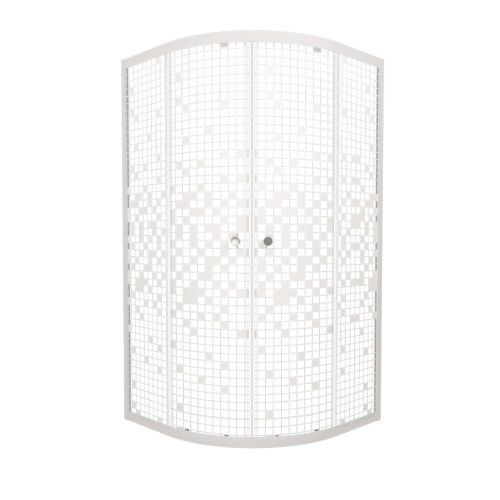 Душевой уголок Тритон Мозаика Щ0000064826 100х100 стекло матовое с рисунком профиль белый без поддона