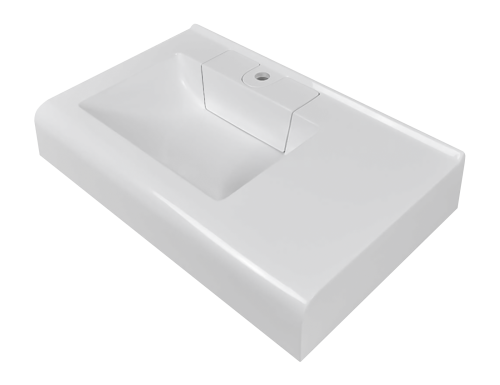 Раковина мебельная из литьевого мрамора Marko Корса 80 5234800 80х51 подвесная цвет белый