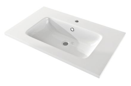 Раковина из искусственного камня Cezares 50169 74х46 подвесная цвет белый 1 отверстие под смеситель