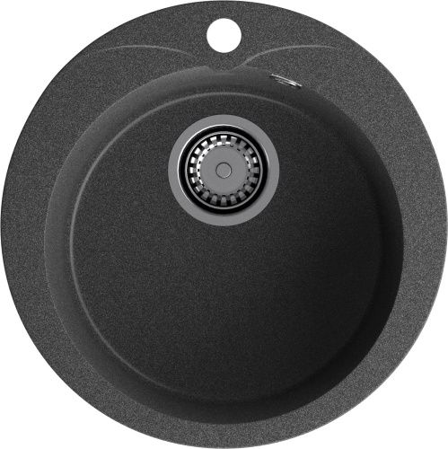 Кухонная мойка Granfest Rondo R-480 графит 48х48 цвет графит поверхность матовая