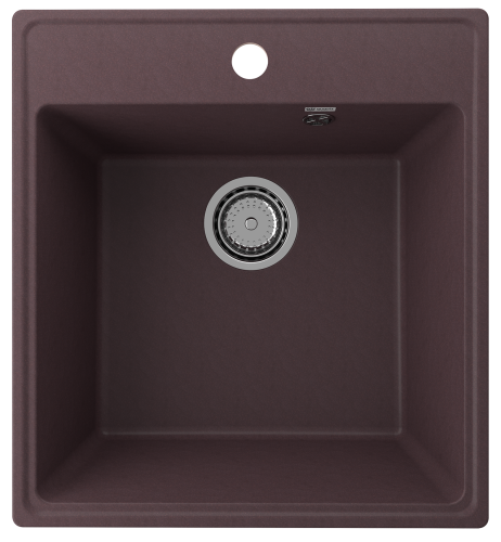 Кухонная мойка Ulgran Quartz Forte 460-06 46х50 цвет темно-коричневый поверхность матовая