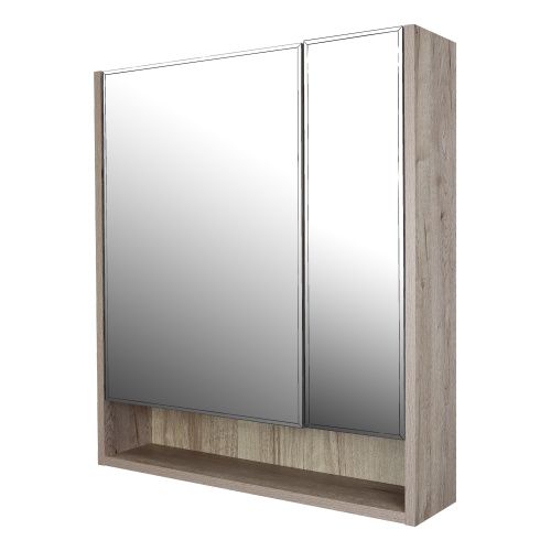 Зеркало-шкаф Loranto Глория CS00090156 62х15х70 подвесной цвет белый/дуб кантри