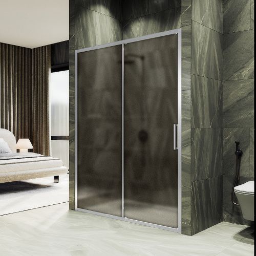 Душевая дверь Maybah Glass MGD-1542-5 120х195 стекло тонированное профиль хром матовый