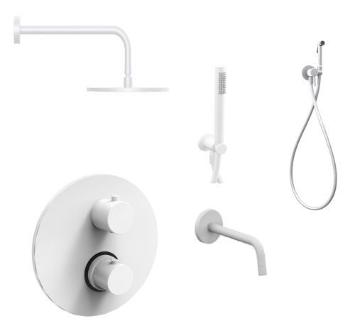 Душевая система Paffoni Light KITZLIQ019BO046KING встраиваемая в стену с термостатом