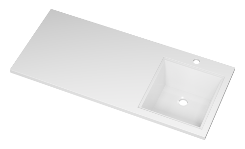 Раковина мебельная из литьевого мрамора Misty Гавана 105 правая 5021105 105х49 над стиральной машиной цвет белый