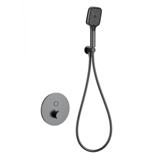 Смеситель для душа Wonzon & Woghand WW-D1017-A-BGG встраиваемый в стену графит с термостатом