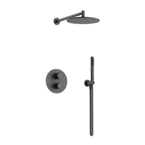 Душевая система Sancos Etna SC9010MB встраиваемая в стену цвет черный с термостатом