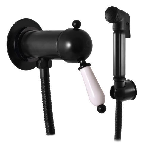 Гигиенический душ со смесителем RavSlezak LABE L547/1CMAT черный матовый