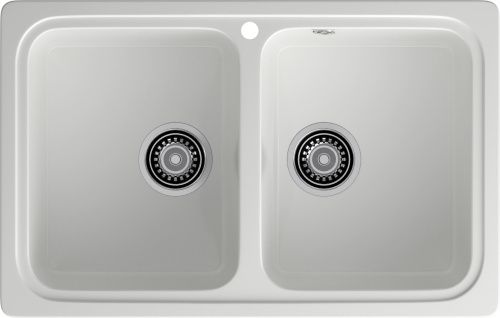 Кухонная мойка Granfest Standart S-780K иней 79х50 цвет белый поверхность матовая
