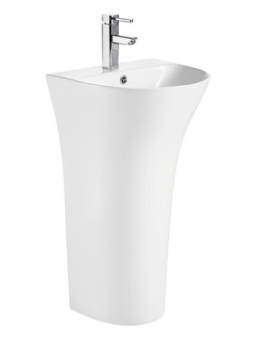 Раковина из санфаянса WeltWasser WW SK 42 см 10000013332 напольная цвет белый глянцевый 1 отверстие под смеситель