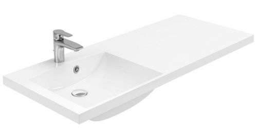 Раковина Aquanet Нота НФ-00014449 120х48 подвесная цвет белый 1 отверстие под смеситель