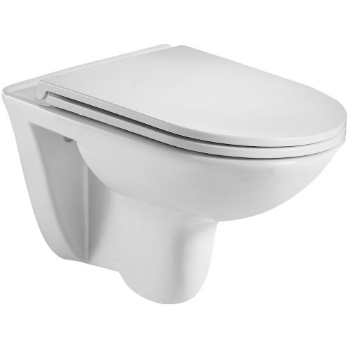 Унитаз подвесной WeltWasser 10000003811 белый глянцевый с сиденьем микролифт безободковый душевой смыв